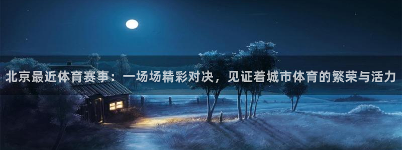 纵横中文网app：北京最近体育赛事：一场场精彩对决，见证着城市体育的繁荣与活力